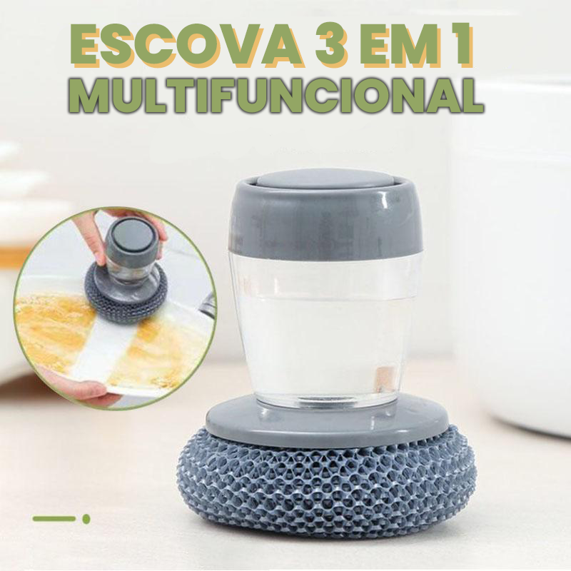 Escova 3 em 1 para Lavar Louça